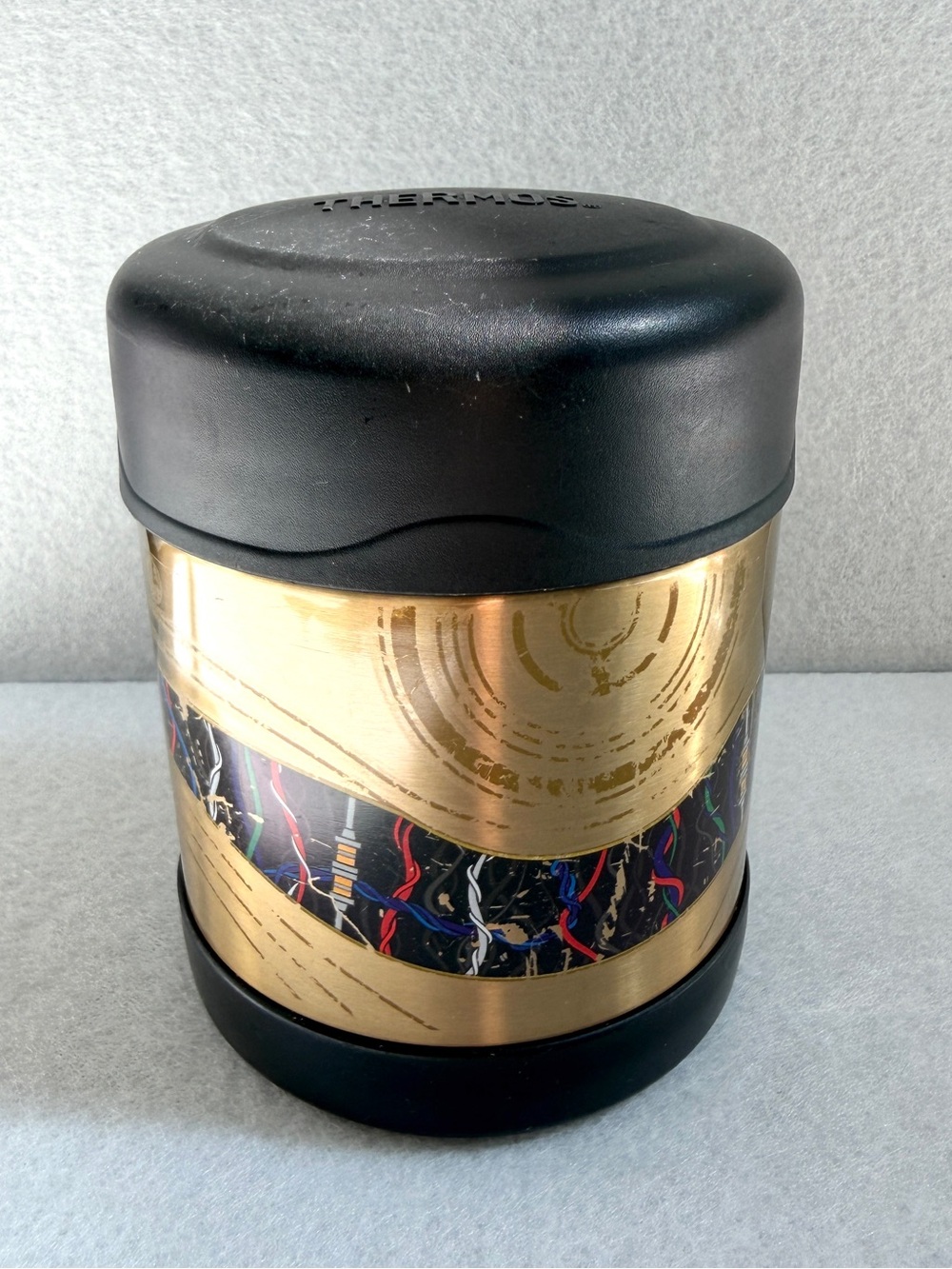 Thermos FUNtainer Food Jar Container Star Wars Gold Black 10 oz